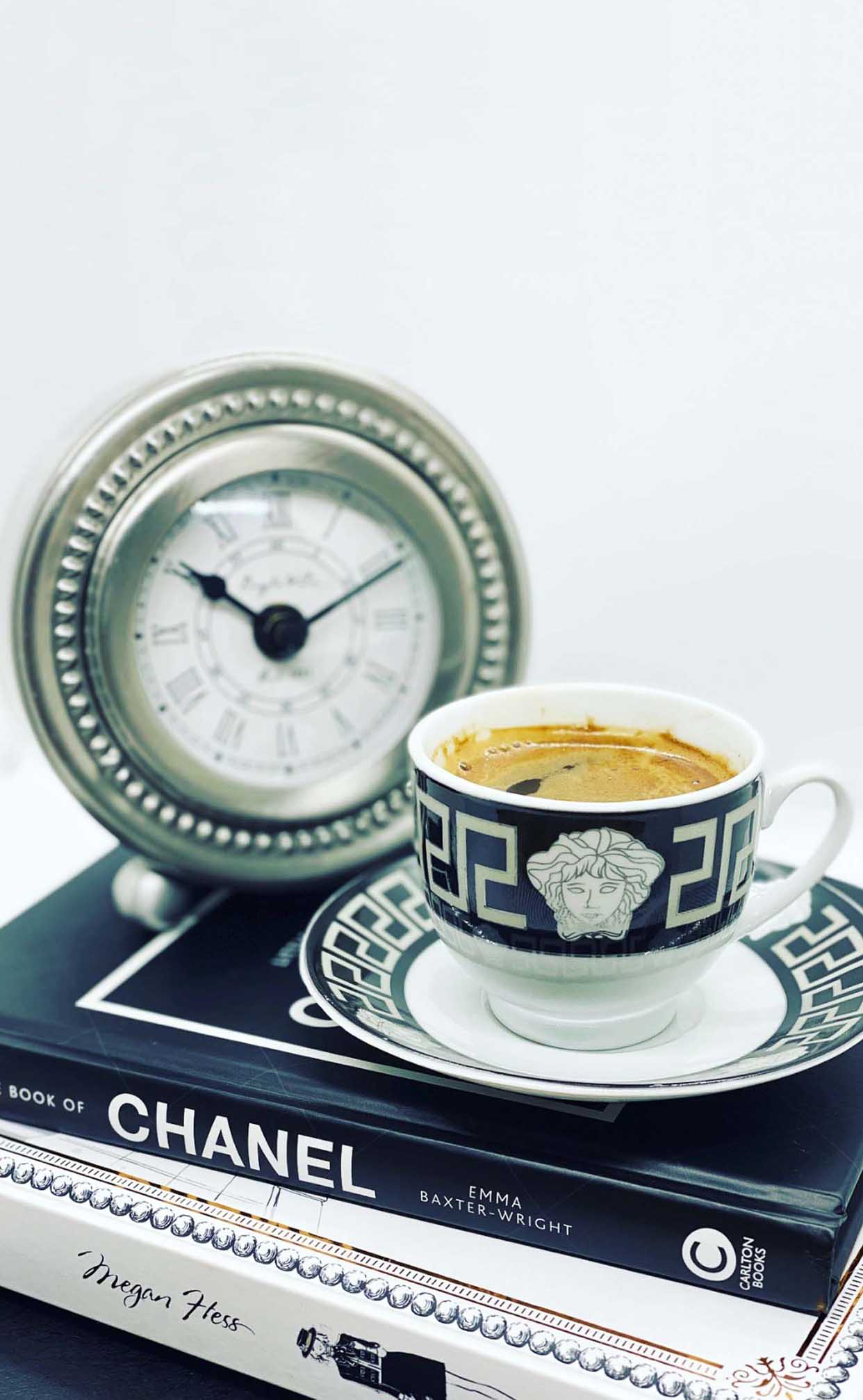 ESPRESSO CUP & SAUCER (SET OF 6) - SILVER